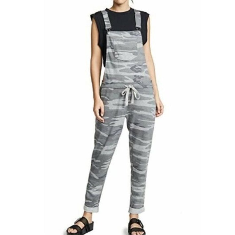 Wallflower Camo Overalls Sweatpants Camouflaged BIB Overall Soft Sweatshirt XL